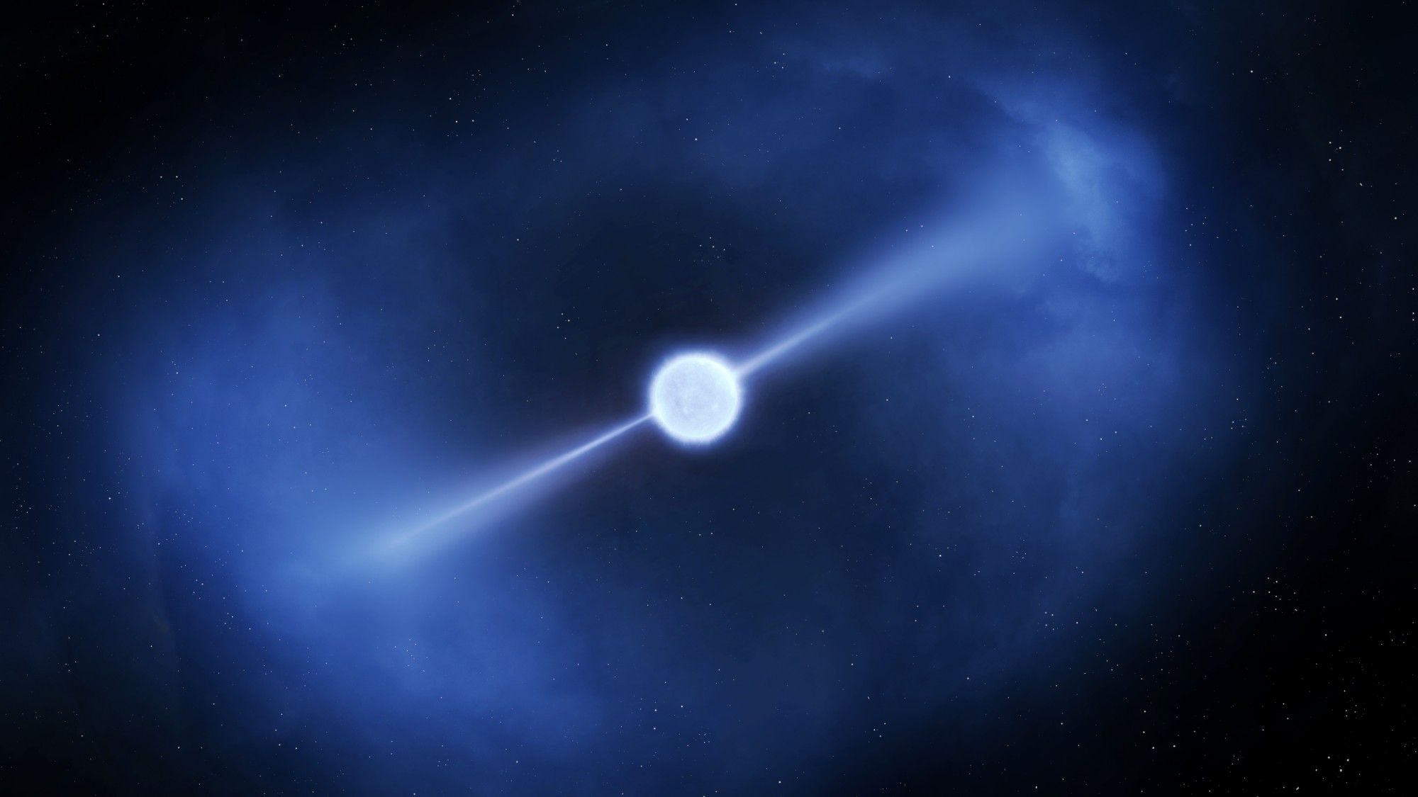 Pencarian Sinyal Radio dari Bintang Neutron "Blue Eye Pulsar" yang Langka