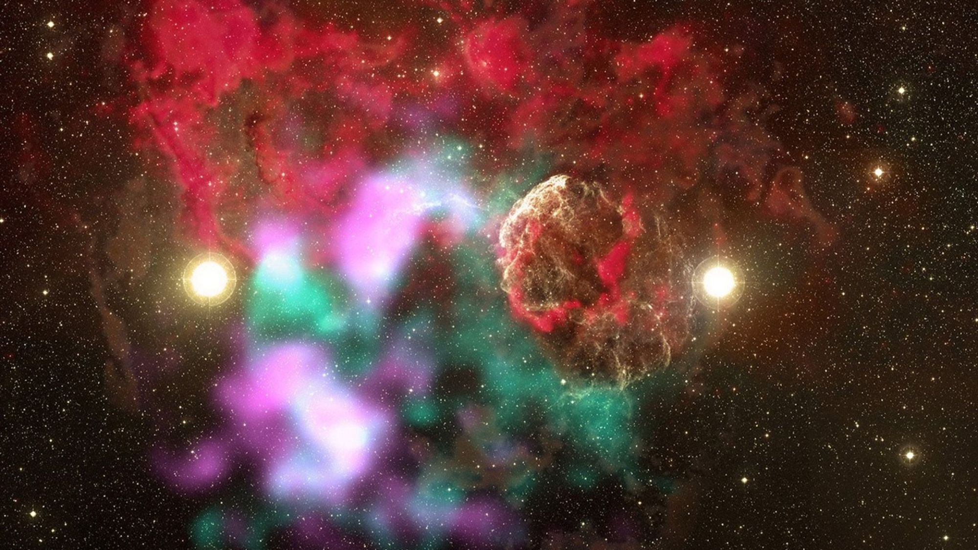 Penemuan Sistem Bintang Kembar yang Meledak sebagai Supernova