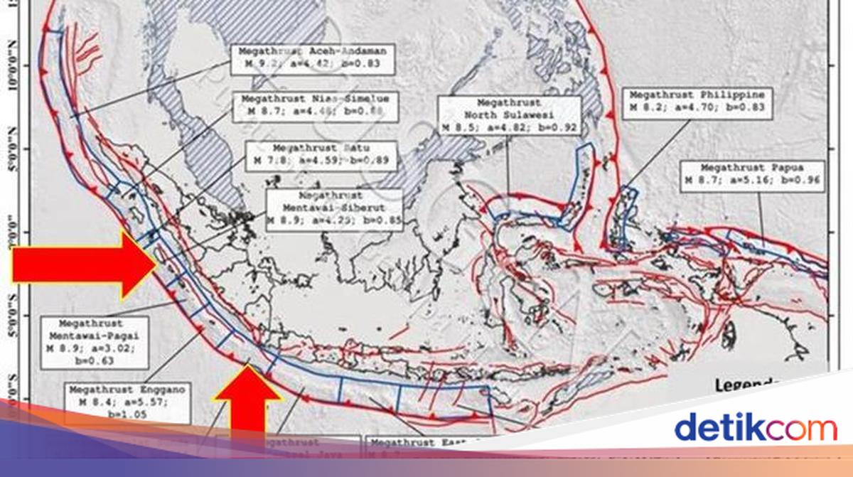 Zona Megathrust Indonesia: Mirip dengan Area Teraktif Gempa Dunia